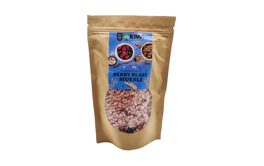 Kiwi Kisan Window Breakfast Cereal Berry Blast Muesli   Pack  200 grams